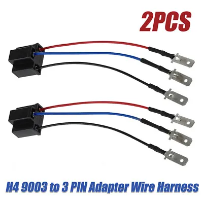 2x H4 9003 HB2 Wire Harness 4x6'' 5x7'' 7x6'' Headlight Connector Adapter Socket • $5.69