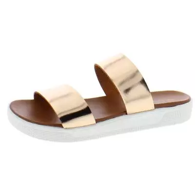 Mia Womens Pink Slip On Slides Flat Sandals Shoes 8 Medium (BM) BHFO 0546 • $15.99