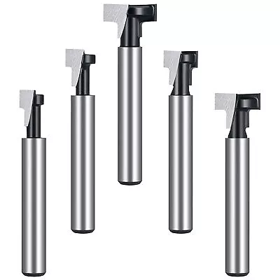 £5.19 • Buy 6.35mm/1/4  Shank Steel Handle T-Slot Cutter Woodworking Router T-Track Slotting