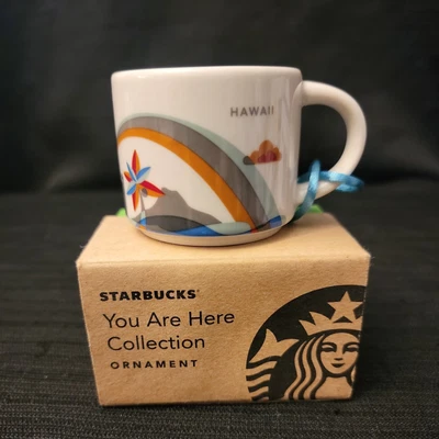 $19.99 • Buy Starbucks Hawaii You Are Here Collection Ornament Mini Mug 2 Fl Oz New With Box!