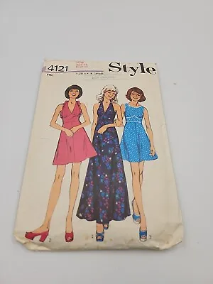 Vintage 1970s Sewing Pattern Size 14 Bust 36 Maxi / Mini Dress Style 4121  • £6