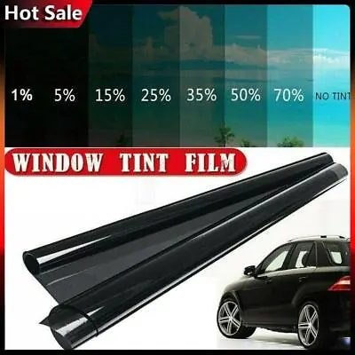 $15.18 • Buy Window Tint Film Black Roll VLT 5/15/25/35% Car Home 76cmX7m Tinting Tools DIY