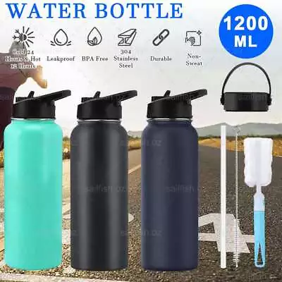 Stainless Steel Water Bottle Double Wall Insulated Drink Cup Flask Sport Thermos • $21.95