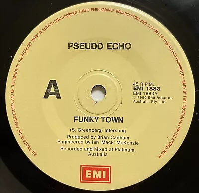 Pseudo Echo Funky Town Vinyl Record 7” 45 RPM EMI 1883 EMI Records 1986 • £12.40