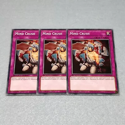 Yugioh Mind Crush 1st Edition Common 3 Card Set NM SBCB Speed Duel • $1.99