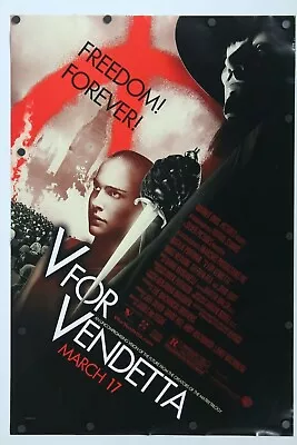 V For Vendetta 2005 Double Sided Original Movie Poster 27  X 40  • $65