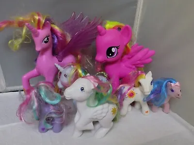 Lot Of (7) My Little Pony Cadence Moonstone Starshine Sunny Daze Flocked MLP • $20.99