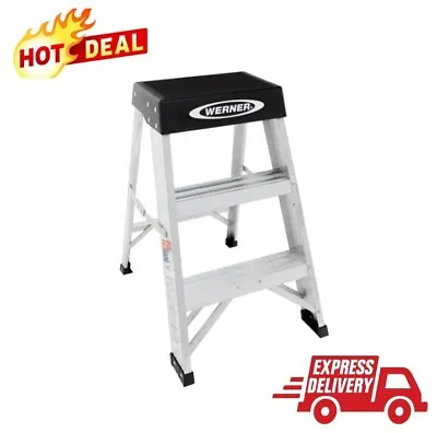 2 Ft. Aluminum Step Ladder 8ft. Reach Height Foldable Sturdy Non-Slip Treads NEW • $61.70
