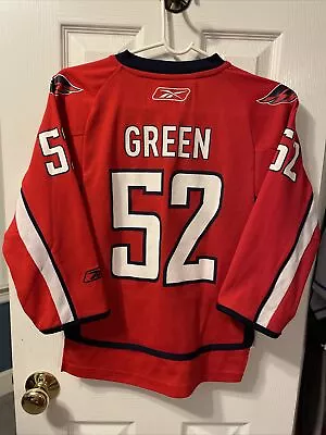 Mike Green Washington Capitals Hockey Reebok Boys Red Jersey Size S/M • $35