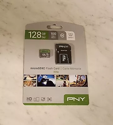 PNY 128 GB Micro SDXC Flash Card Class 10 Highspeed Memory MicroSD New Sealed • $12.50