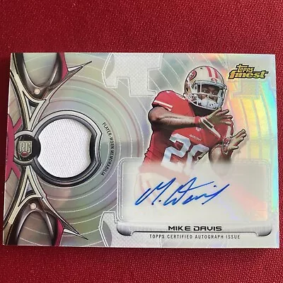 2015 Topps Finest Refractor Mike Davis #RRAP-MD RPA Rookie Patch Auto RC • $10.99