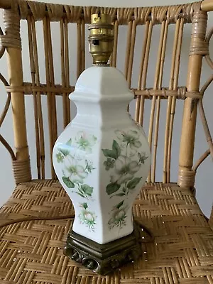 Ceramic Pagoda Ginger Jar Table Lamp Base 1980s Vintage Floral • £39.99