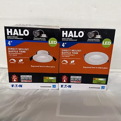 2 Halo 4  Direct Mount LED Recessed Shower Rated Light ~ 3000K Dimmable • $49