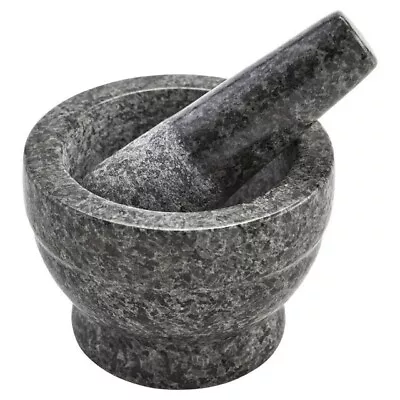 Mini Polished Granite Mortar And Pestle 3.75 In For Grinding And Crushing • $18
