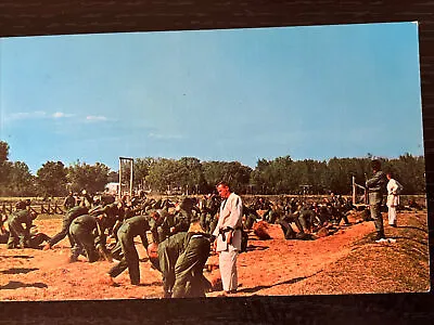 Marine Corps USMC Hand-to-Hand Combat Practice Parris Island SC Postcard Recruit • $1