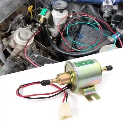 $9.92 • Buy Universal Electric Fuel Pump HEP-02A 4-7PSI 12V Inline Low Pressure Gas Diesel