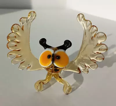 Glass Animals. Owl Bird Made Of Beautiful Murano Glass. A Souvenir. Toy. Handmad • $15