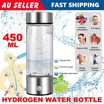 Hydrogen Rich Generator Water Bottle USB Alkaline Ionizer Maker Health Water Cup • $43.99
