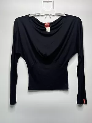 Miss Sixty Black Long Sleeve Stretch Top Blouse Shirt XS • $29.99