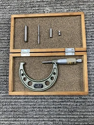 Mitutoyo Micrometer 0-1  .001   | No. 103-127 | With Wooden Case • $34.99