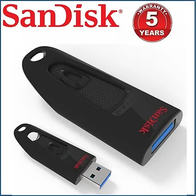 $93.95 • Buy USB Flash Drive SanDisk Ultra CZ48 32GB 64GB 128GB 16G Memory Stick Pen USB 3.0