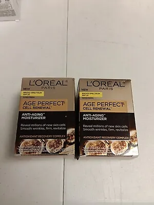 2-L'Oreal Paris Age Perfect Cell Renewal Anti-Aging Moisturizer SPF 25 • $21