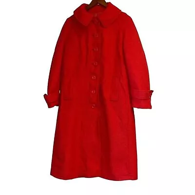 Vintage Women's  Red Midi Length Pea Coat • $40