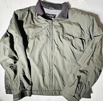 Eddie Bauer XXXL Men’s Full Zip Green Jacket (Fits Like An XL See Measurements) • $36.95
