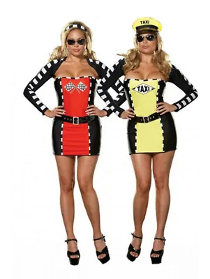Drive Me Crazy Sexy Taxi Driver Racecar 2-IN-1 Plus Size Adult Costume 1X/2X • $39.99