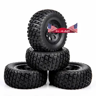 $25.81 • Buy 4Pcs Short Course 12mm Hex Tires Wheel Rim For RC 1:10  SLASH HPI Truck