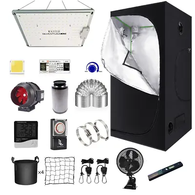Hydroponics Complete 1.2x1.2x2m Grow Tent Kit EQ1000 Dimmable LED + FREE GIFT • £320