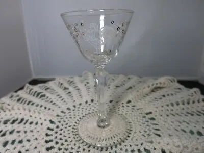 Libbey Chanticleer Drunken Rooster Cordial Glass 1950s • $5