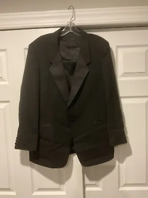 YVES Saint Laurent YSL Vintage Men’s Black Tuxedo Suit Jacket Pants Set • $135