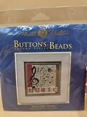 Vtg Mill Hill Buttons And Beads Autumn Series Cross Stitch Kit Melody MH14-1201 • $34.98