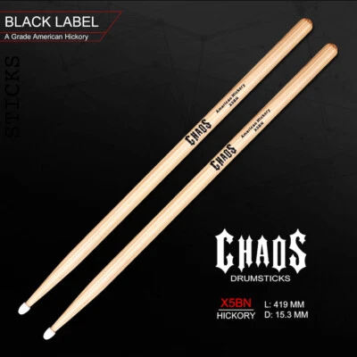 $20 • Buy Chaos X5b Nylon Tip Drumsticks – X5bn Drum Sticks