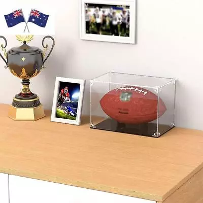 Acrylic Cube Showcase Memorabilia Box Ball Protector Football Display Case • $63.06