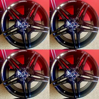 18 Inch Mercedes E63 Gloss Black Rims Wheels Set4 New Fits E350 E300 4matic Amg • $995