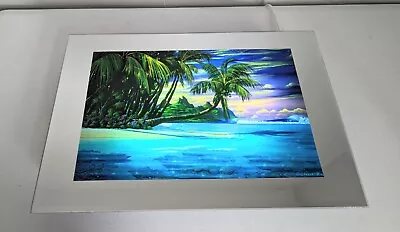 Rare 90s Light Up Motion Beach Wall Art Picture OCEAN And BIRD SOUNDS Artist Sig • $125