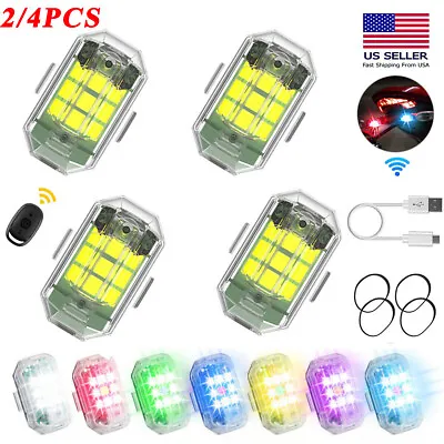 7 Colors Rechargeable Wireless LED Strobe Light For Motorcycle Car Bike Scooter • $18.99