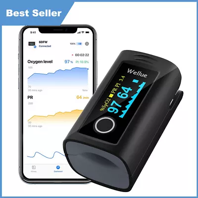 Bluetooth Pulse Oximeter Oxygen Heart Rate Monitor SpO2 Finger Pulse Oximeter UK • £129.99
