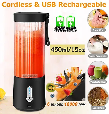 450ml Electric Juice Blender Cup，150W Portable Mixer Smoothie Juicer For Travel • $32.99