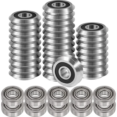 $69.49 • Buy  26pcs RM2-2RS 3/8  V Groove Roller Ball Bearing & R8ZZ Shielded Bearings 