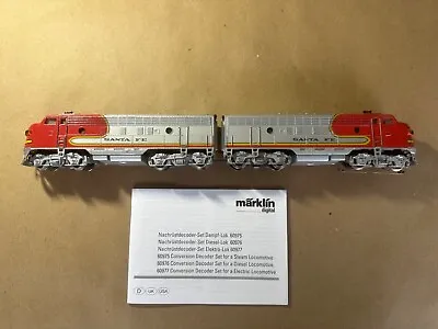 Marklin MFX Digital Sound Diesel HO Locomotive EMD F7 Santa Fe AA Double • $249