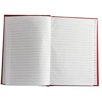A5 Manuscript Book RED A-Z Indexed Notebook 160 Pages Case Bound Book • £4.70