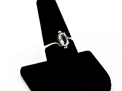 Estate H.stern 18k Gold Faceted Oval Aquamarine Ring7.5 • $675