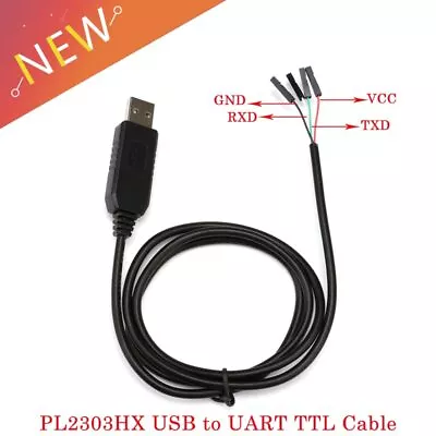 PL2303 PL2303HX USB To UART TTL Cable Module 4 Pin RS232 Converter 5V Length 1M • $7.61