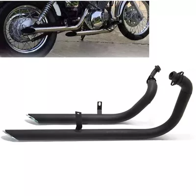 Slash Cut Iron Muffler Exhaust Pipe Silencer For YAMAHA Virago V Star 250 XV250 • $166.36