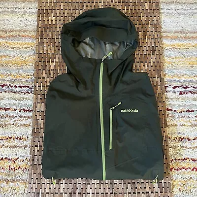 Patagonia H2No Stretch Rain Shadow Waterproof Shell Jacket Forest Green Large L • $139.95