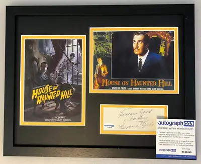 Vincent Price Signed 11x14  Double Matted Photo Display Haunted Hill  Acoa Coa • $279.99