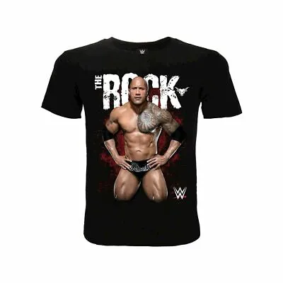 £21.04 • Buy T-Shirt WWE The Rock Wrestling Original Black Wrestler Official